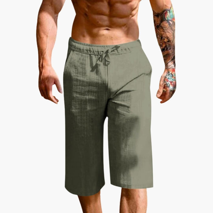 Men’s Sports Shorts with Elastic Waist and Straight Leg
