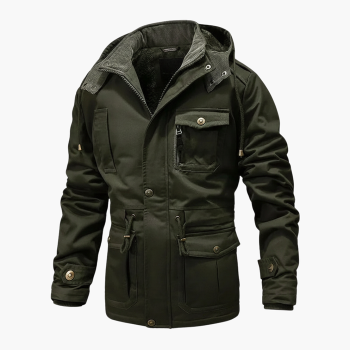 Men’s Utility Jacket with Hood and Pockets