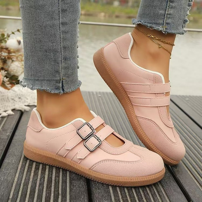 Women's Mary Jane Sneakers with Double Buckle Straps