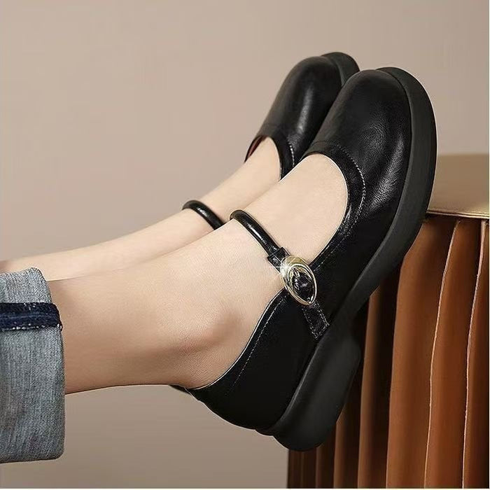 Women's Mary Jane Shoes with Ankle Strap and Buckle
