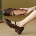 Women's Mary Jane Shoes Low Block Heel Single Strap