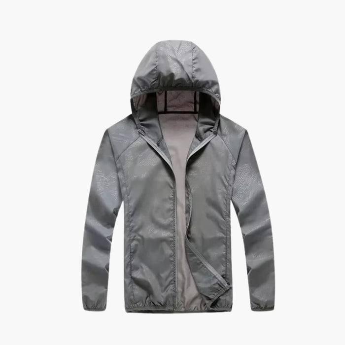 Unisex Outdoor Jacket with Hood and Zipper
