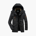 Men's Parka Jacket with Adjustable Hood and Pockets