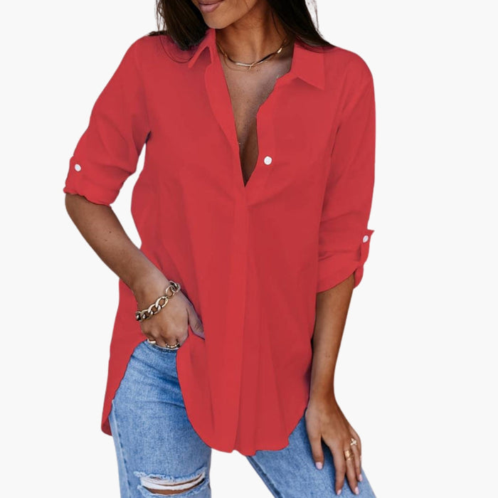 Women’s Button-Up Shirt with Collar