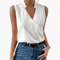 Women’s Fitted V-Neck Long Sleeve Blouse