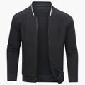Men’s Plain Woven Bomber Jacket with Long Sleeves