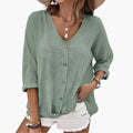 Women’s Scalloped Collar Button-Down Blouse
