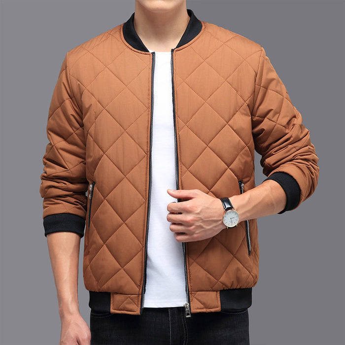 Wyatt | Men's Diamond Quilted Bomber Jacket with Plush Lining