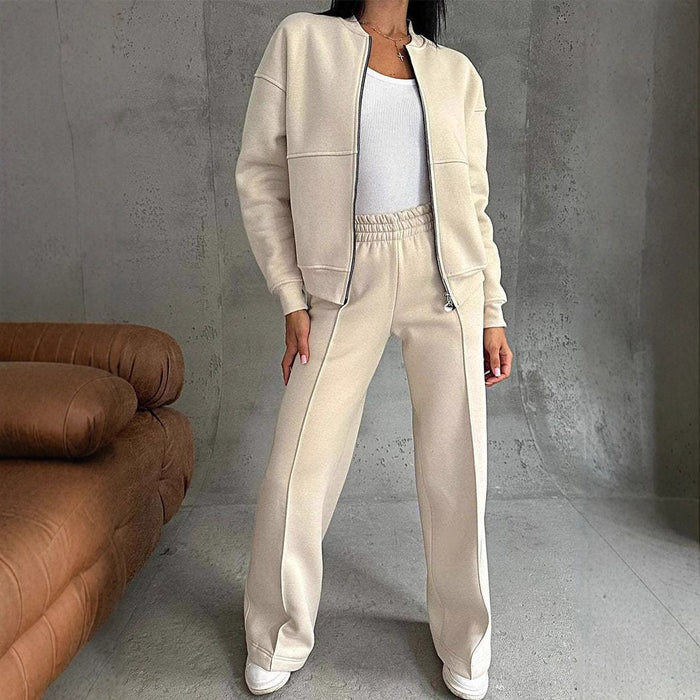 Peyton | Zip-Up Jacket and Wide-Leg Pants Set for Women
