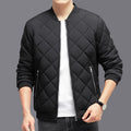 Men's diamond quilted bomber jacket