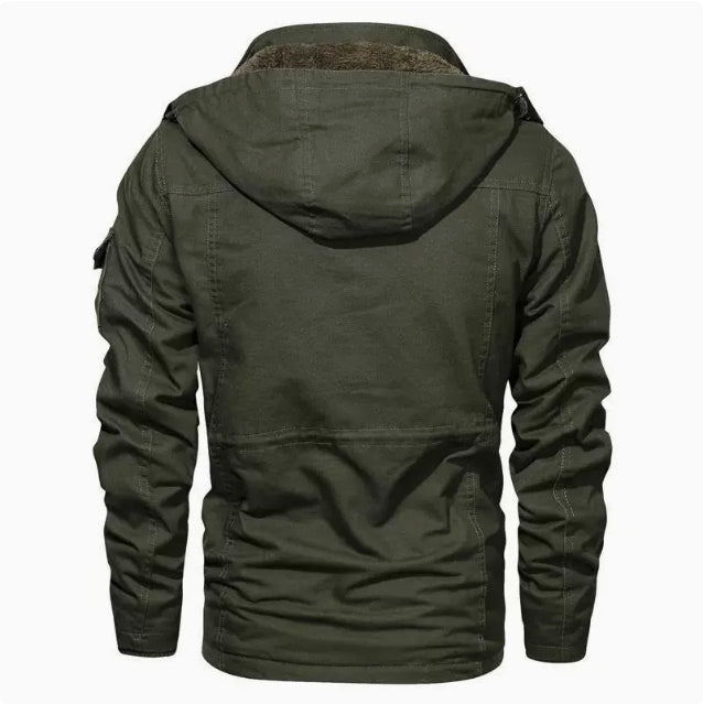 Men's hooded military style winter jacket