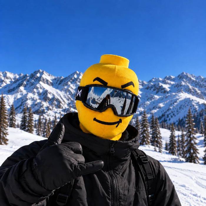 Avery | Knit Ski Mask with Funny Printed Face
