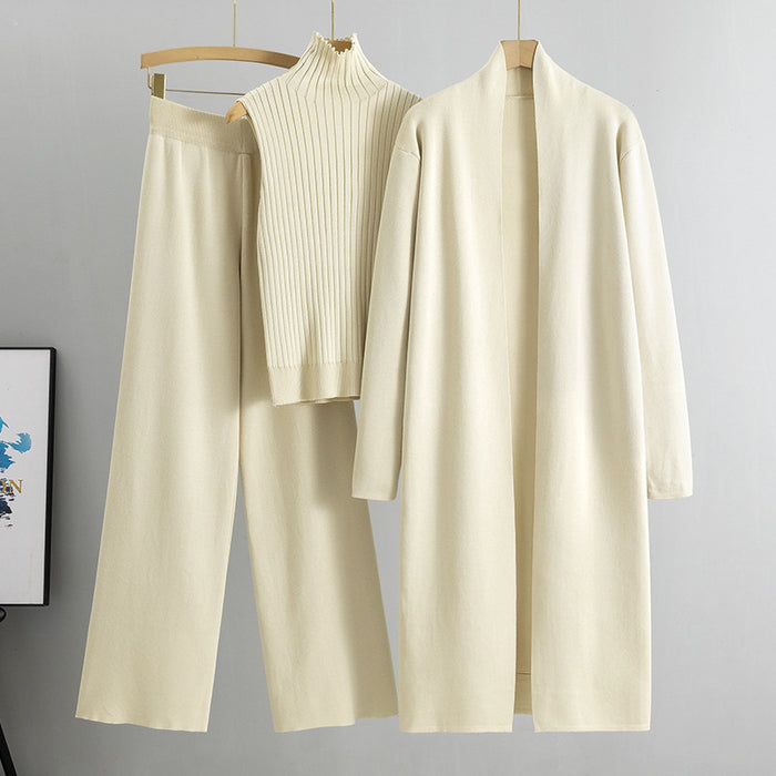 Harper | Three-Piece Knit Set with Vest, Cardigan and Pants