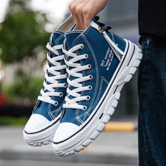 Men's High-Top Sneakers Lace-Up Chunky Platform