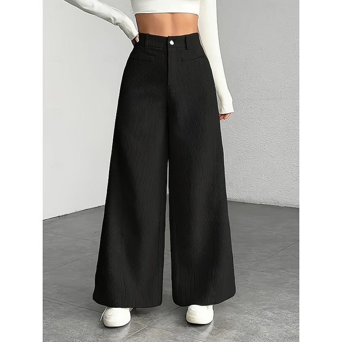 Women's Wide-Leg High-Waist Tailored Pants