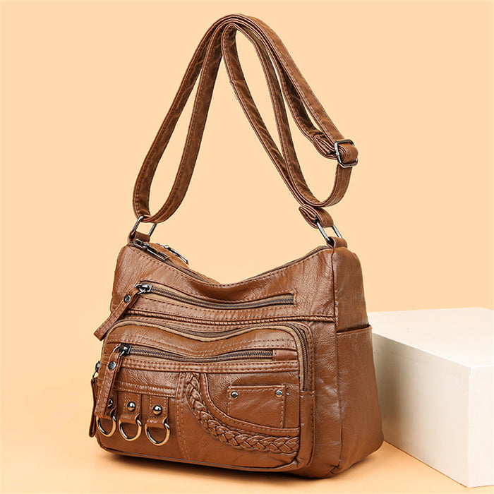 Women's Multi-Pocket Crossbody Bag with Adjustable Strap